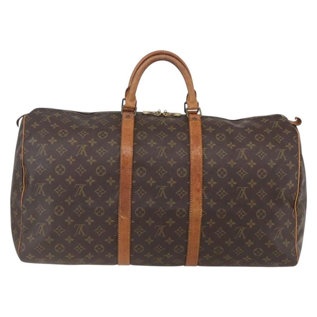 Louis Vuitton Keepall Bag Brown Canvas Fair condition - Back View