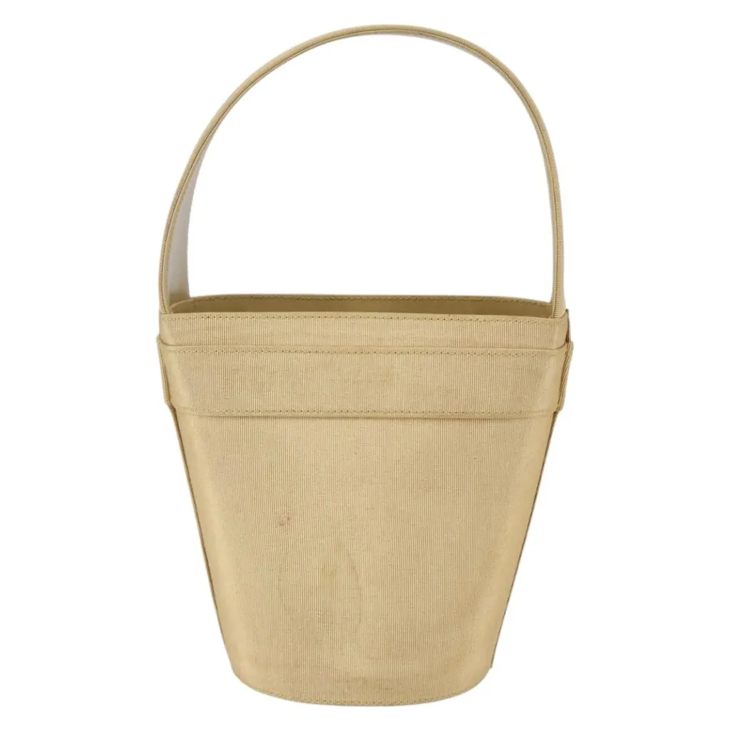 Salvatore Ferragamo Vala Handbag Yellow Canvas Good - Back View