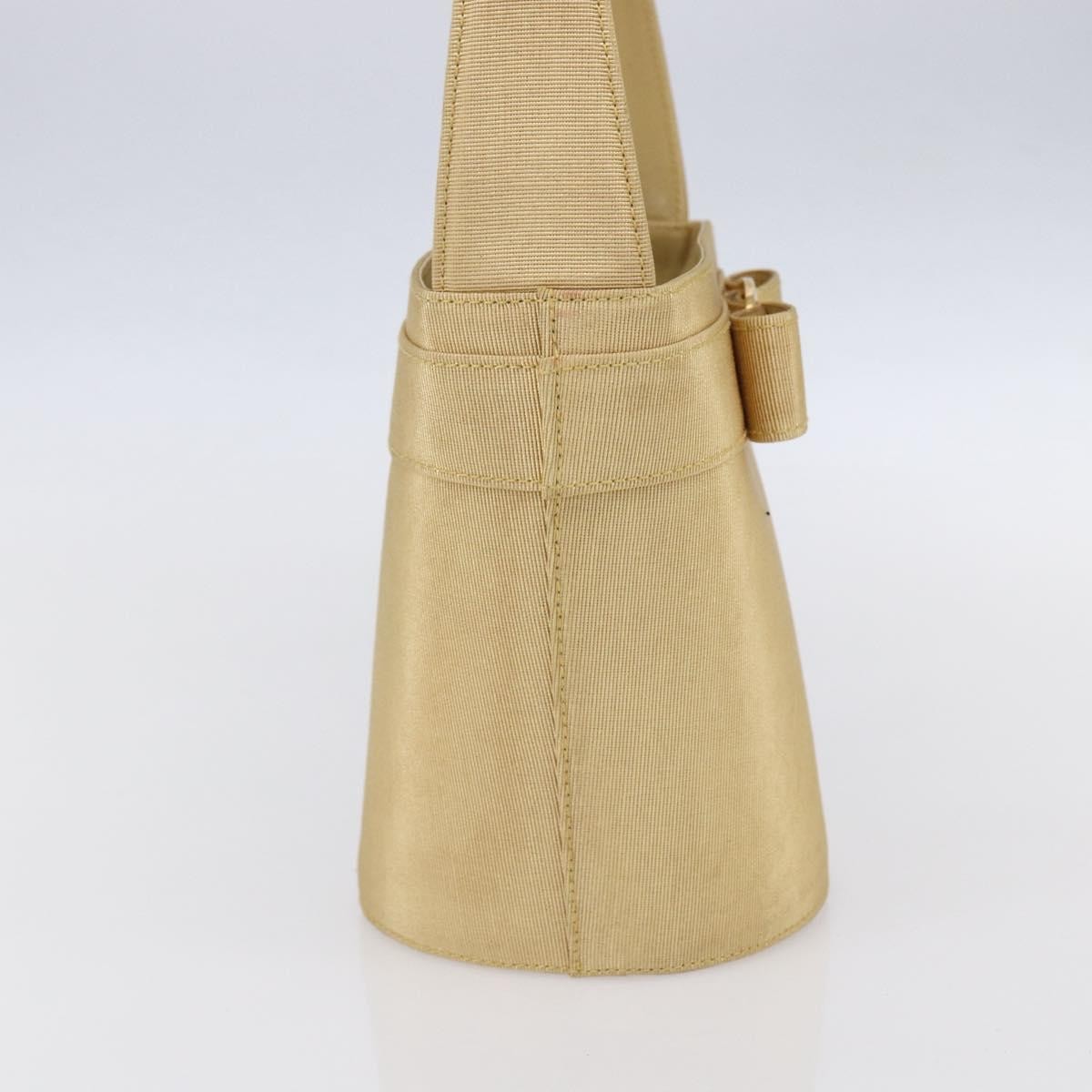 Salvatore Ferragamo Vala Handbag Yellow Canvas Good condition - Inside View