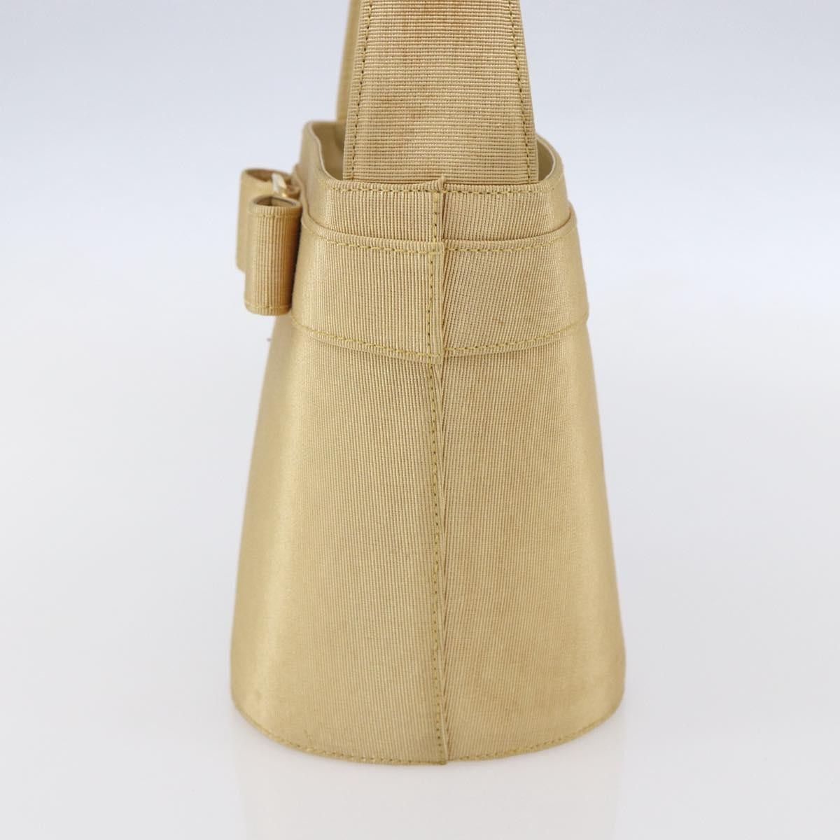 Salvatore Ferragamo Vala Handbag Yellow Canvas Good condition - Model View