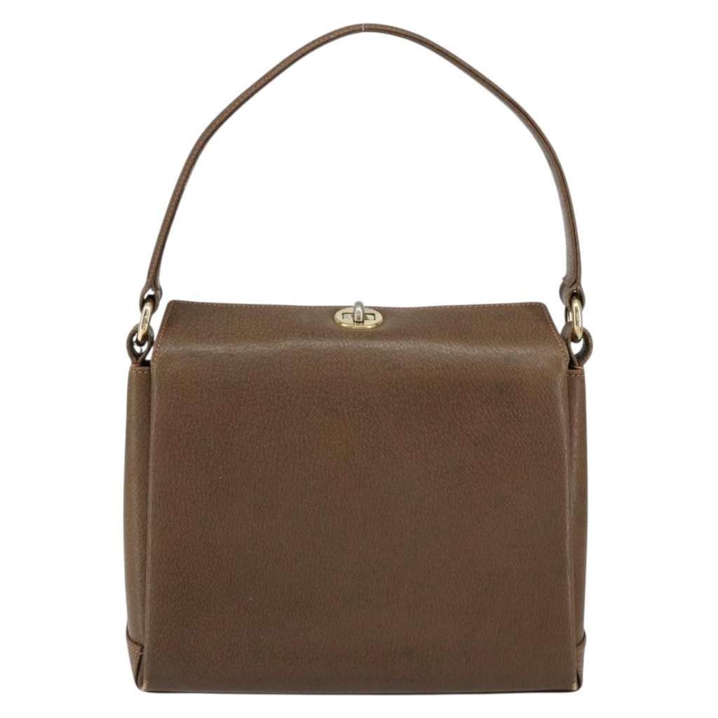 Gucci Vintage Shoulder Bag Brown Leather Good condition - Back View