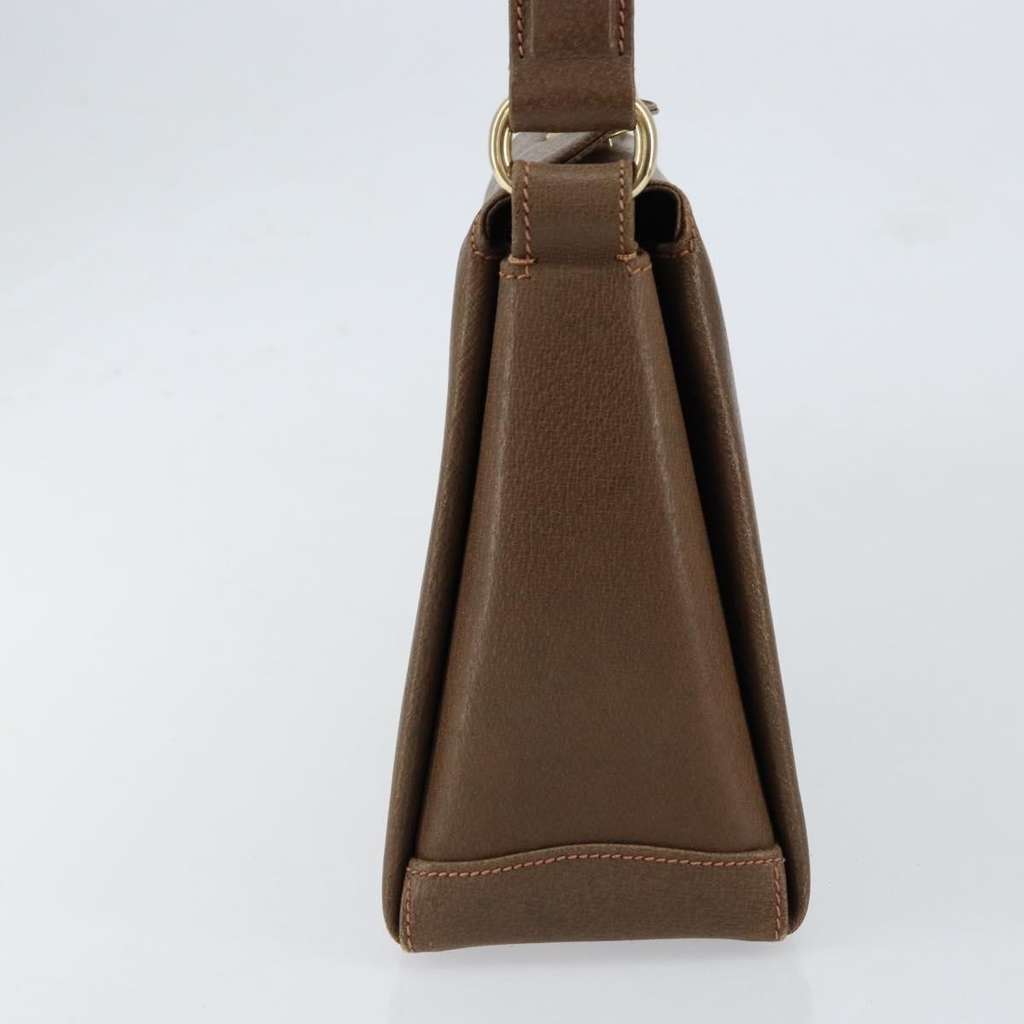 Gucci Vintage Shoulder Bag Brown Leather Good condition - Model View