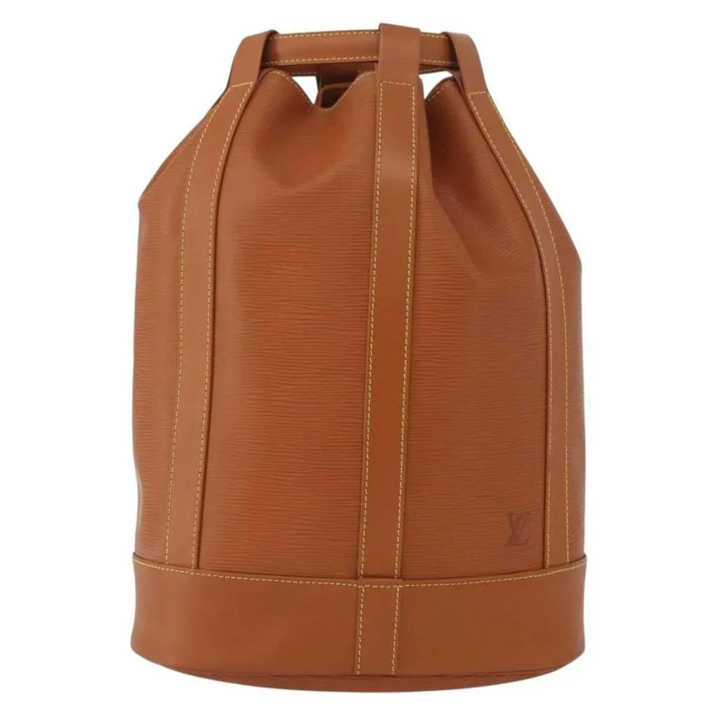 Louis Vuitton Randonnee Backpack Brown Leather Good - Back View