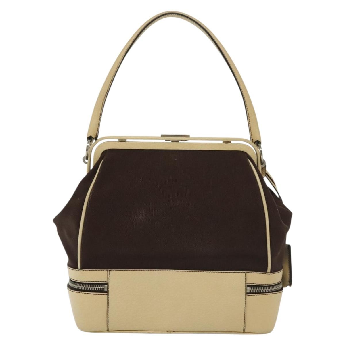 Prada Vintage Handbag Beige Canvas Good condition - Back View