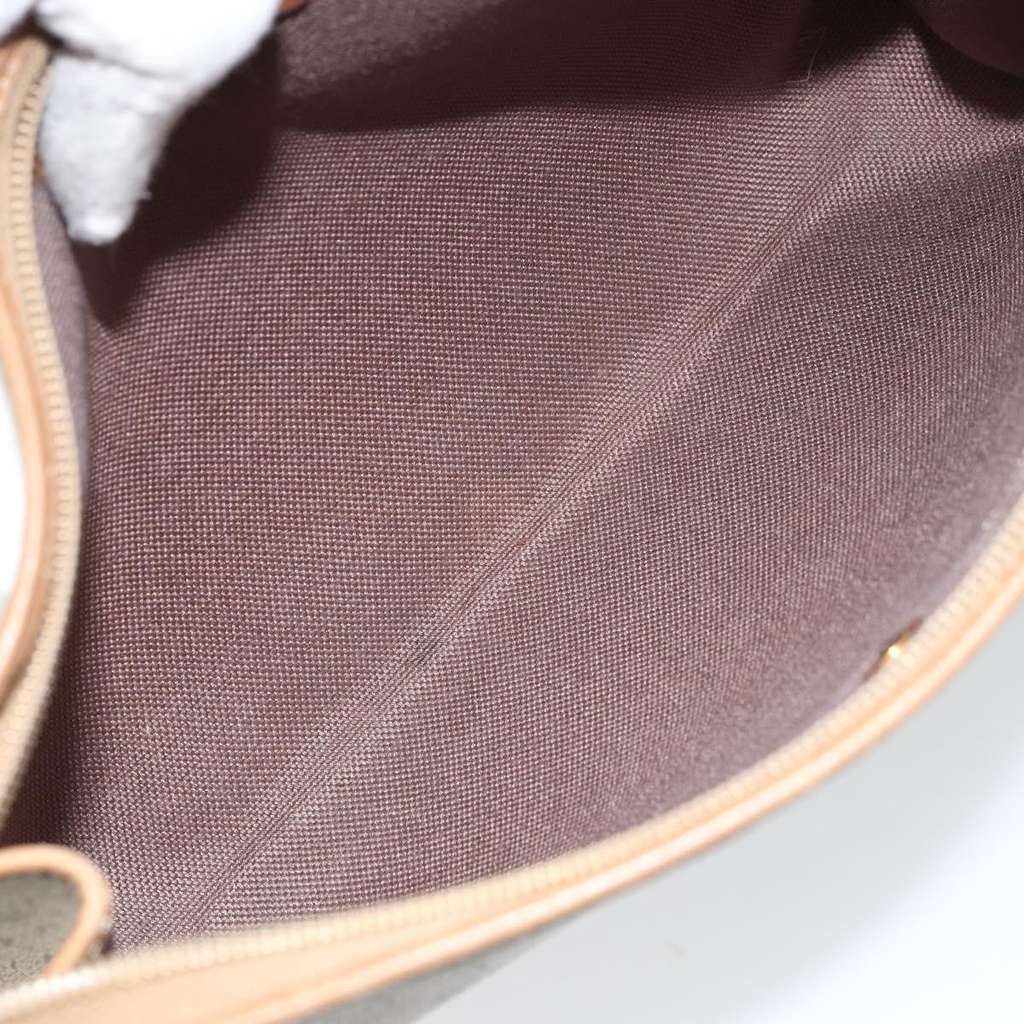 Christian Dior Vintage Honeycomb Zip Pouch Beige Canvas Good condition - Box View