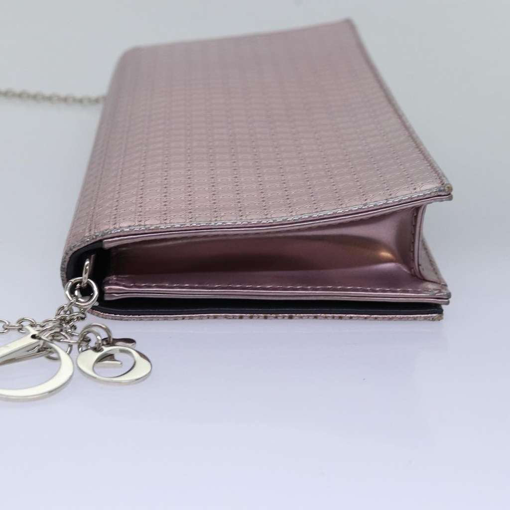 Christian Dior Lady Dior Croisiere Chain Wallet Pink Leather Good condition - Model View