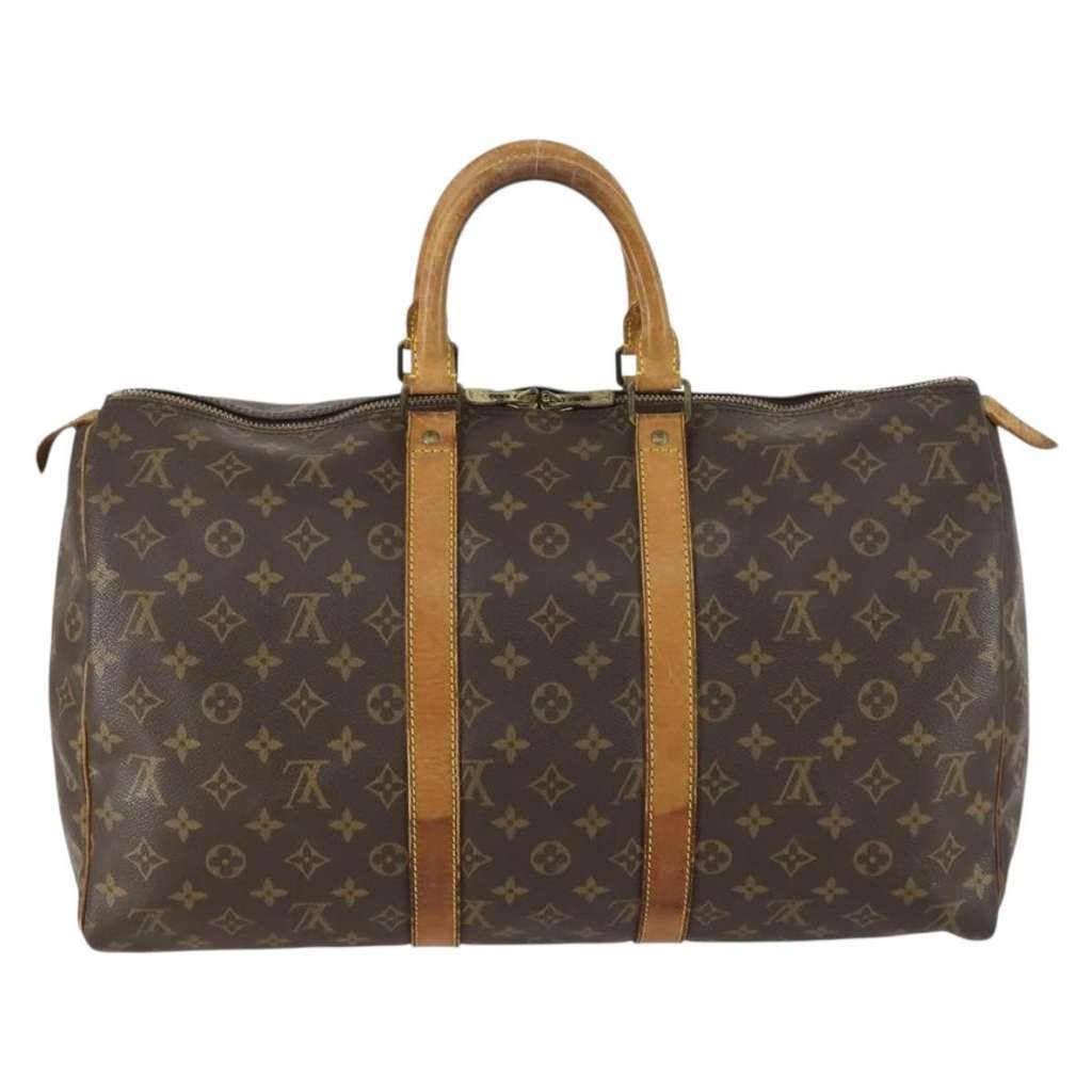 Louis Vuitton Keepall Bag Brown Canvas Fair condition - Back View