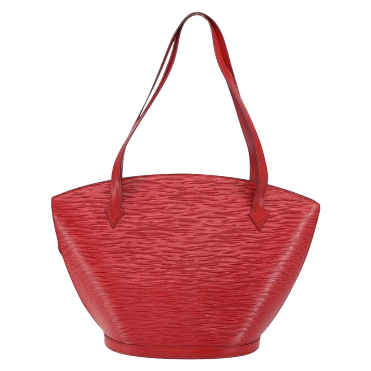 Louis Vuitton Saint Jacques Handbag Red Leather Good condition - Back View