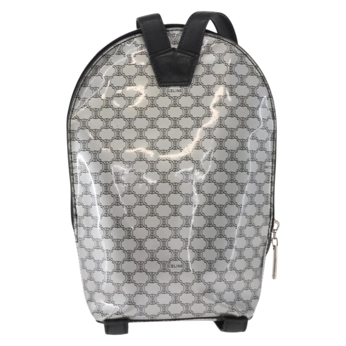 Celine Vintage Macadam Backpack Silver Good condition - Back View