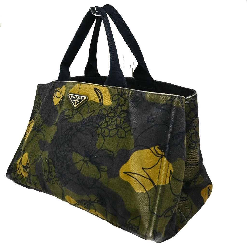 Prada Canapa Tote Green Canvas Good condition - Inside View