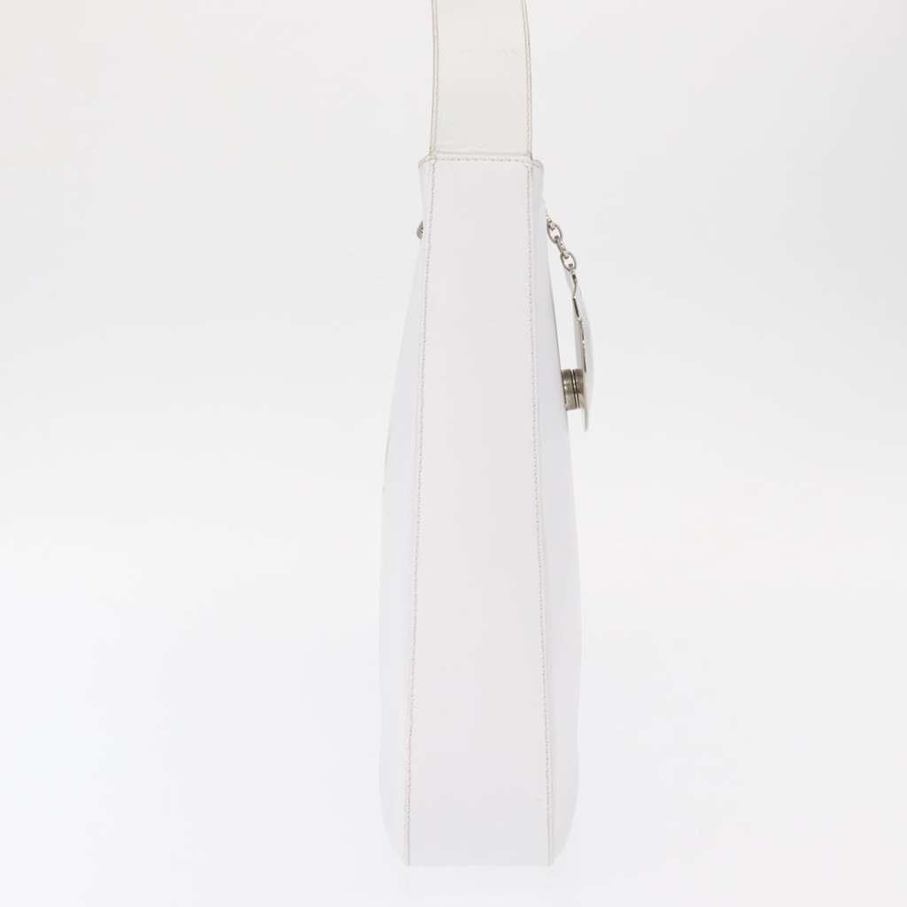 Salvatore Ferragamo Gancini Shoulder Bag White Leather Good condition - Model View