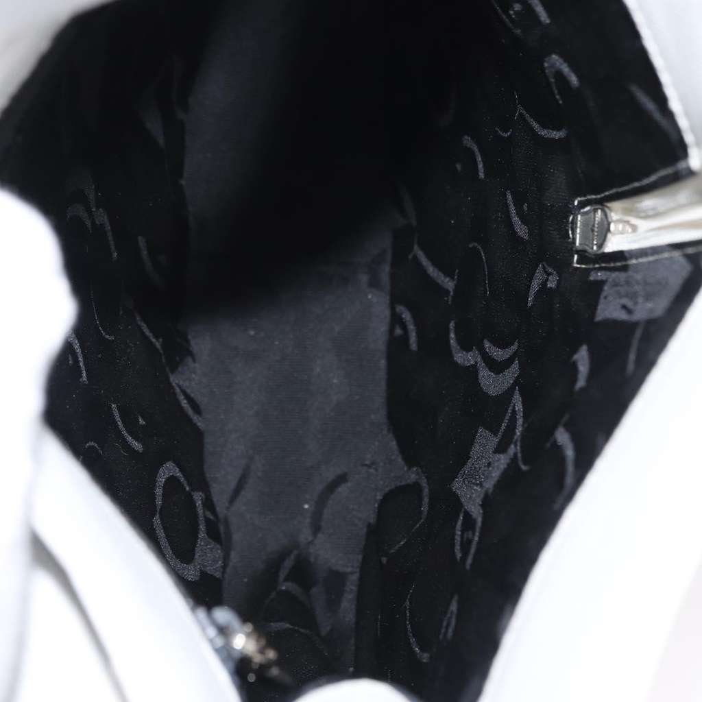 Salvatore Ferragamo Gancini Shoulder Bag White Leather Good condition - Box View