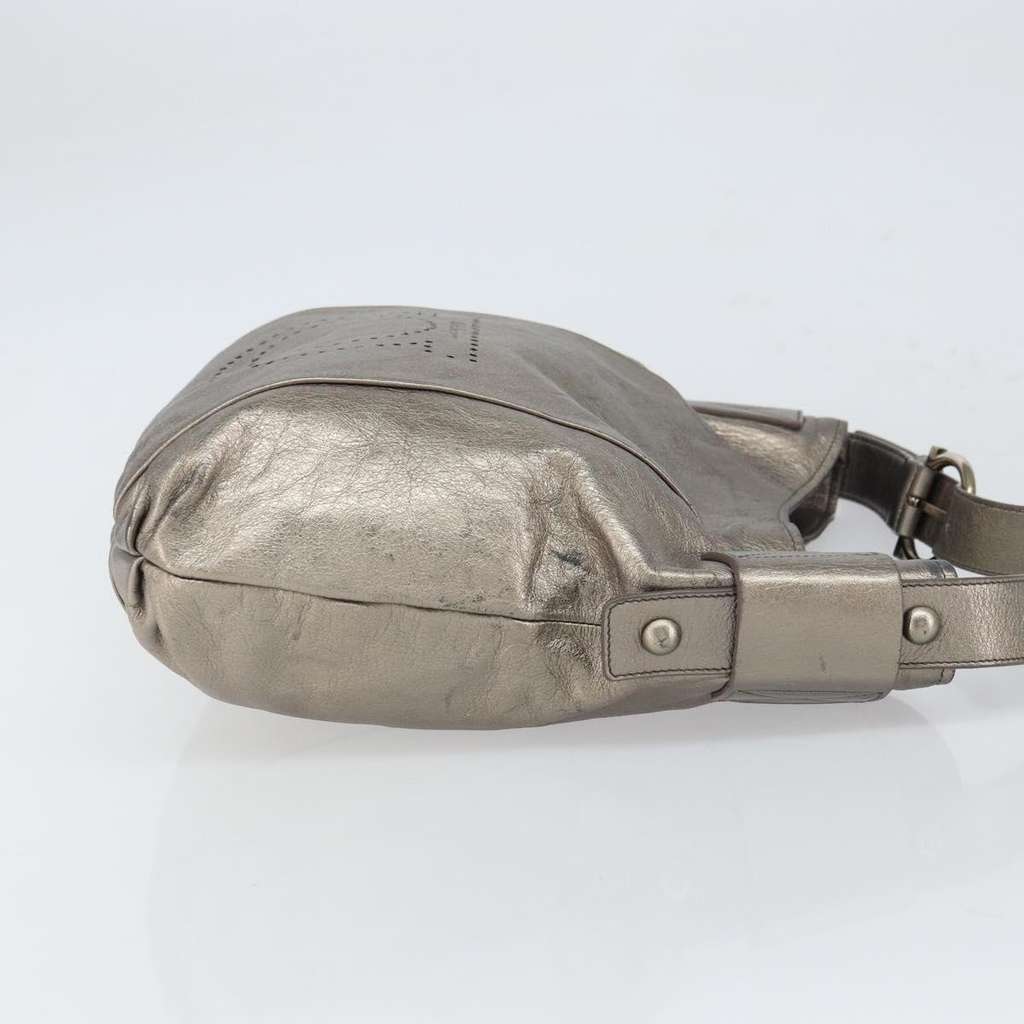 Salvatore Ferragamo Gancini Shoulder Bag Gold Leather Fair condition - Inside View