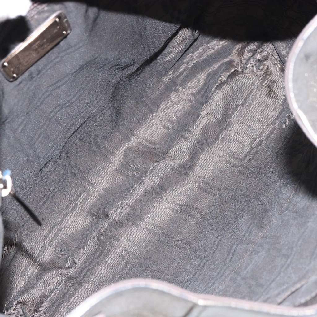 Salvatore Ferragamo Gancini Shoulder Bag Gold Leather Fair condition - Box View