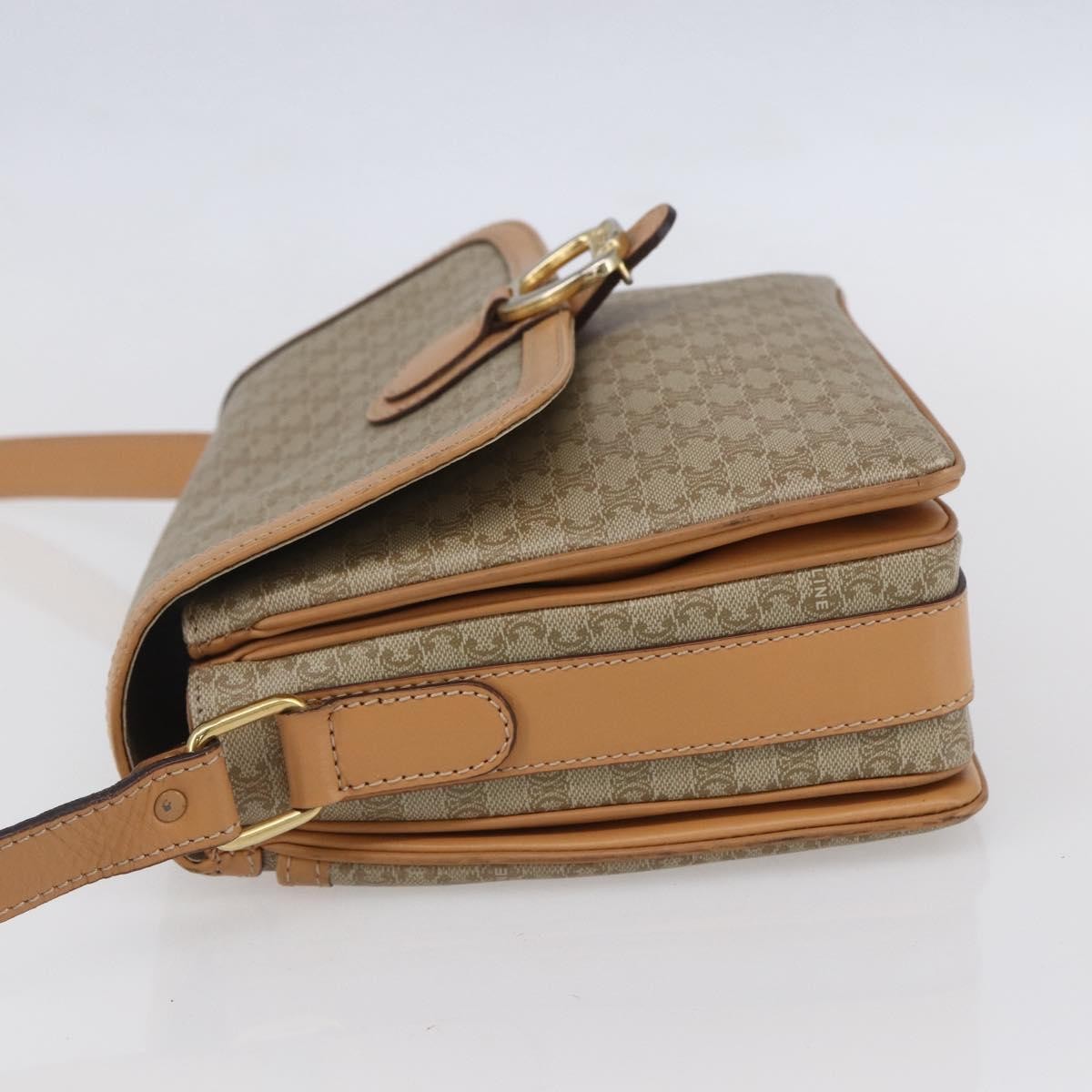 Celine Vintage Macadam Shoulder Bag Beige Canvas Good condition - Inside View