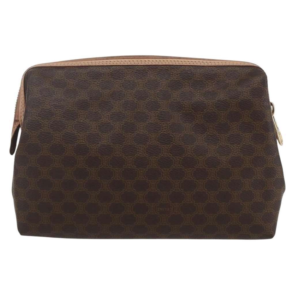 Celine C Macadam Pouch Brown Good condition - Back View