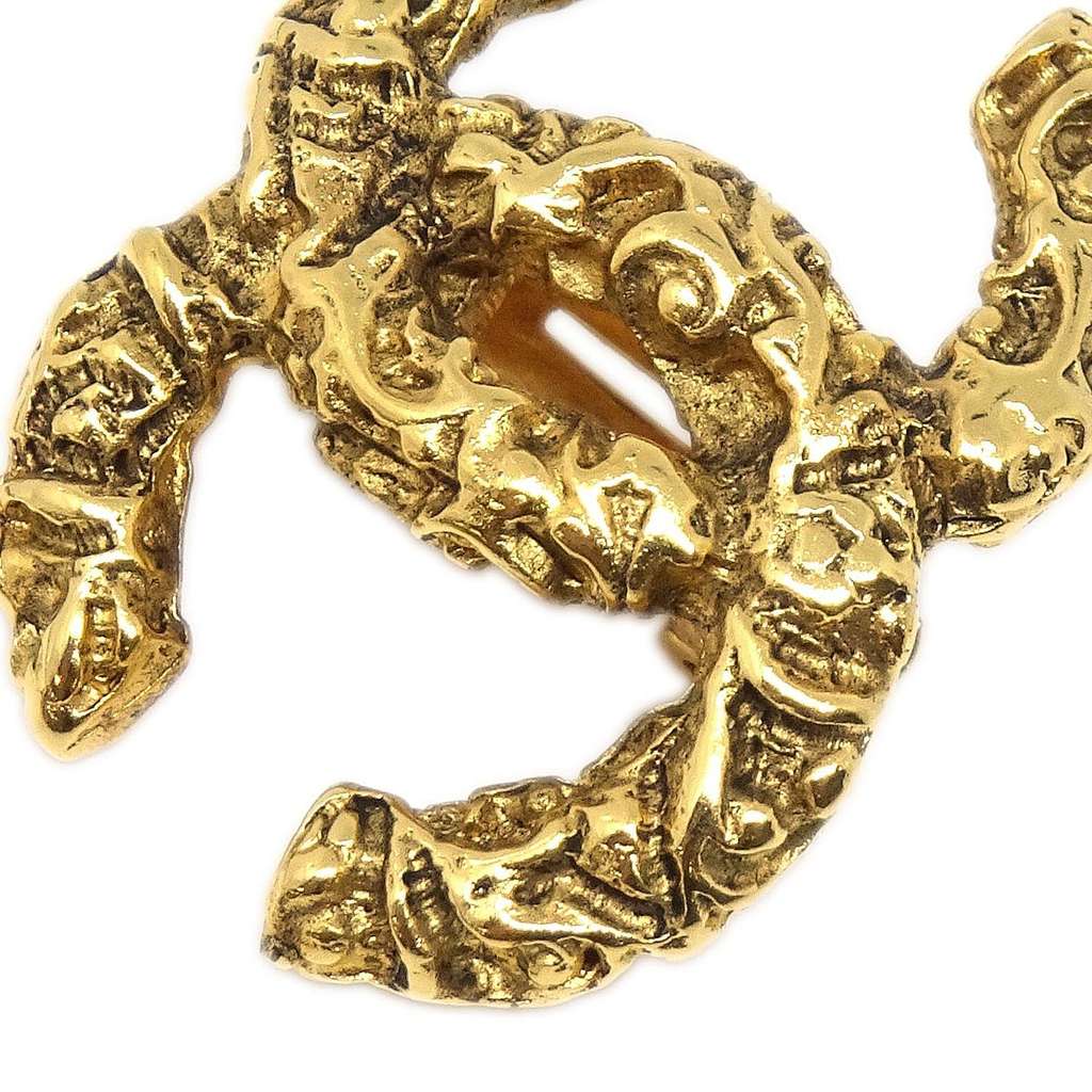 Chanel CC Clip On Earrings Gold Good condition - Inside View