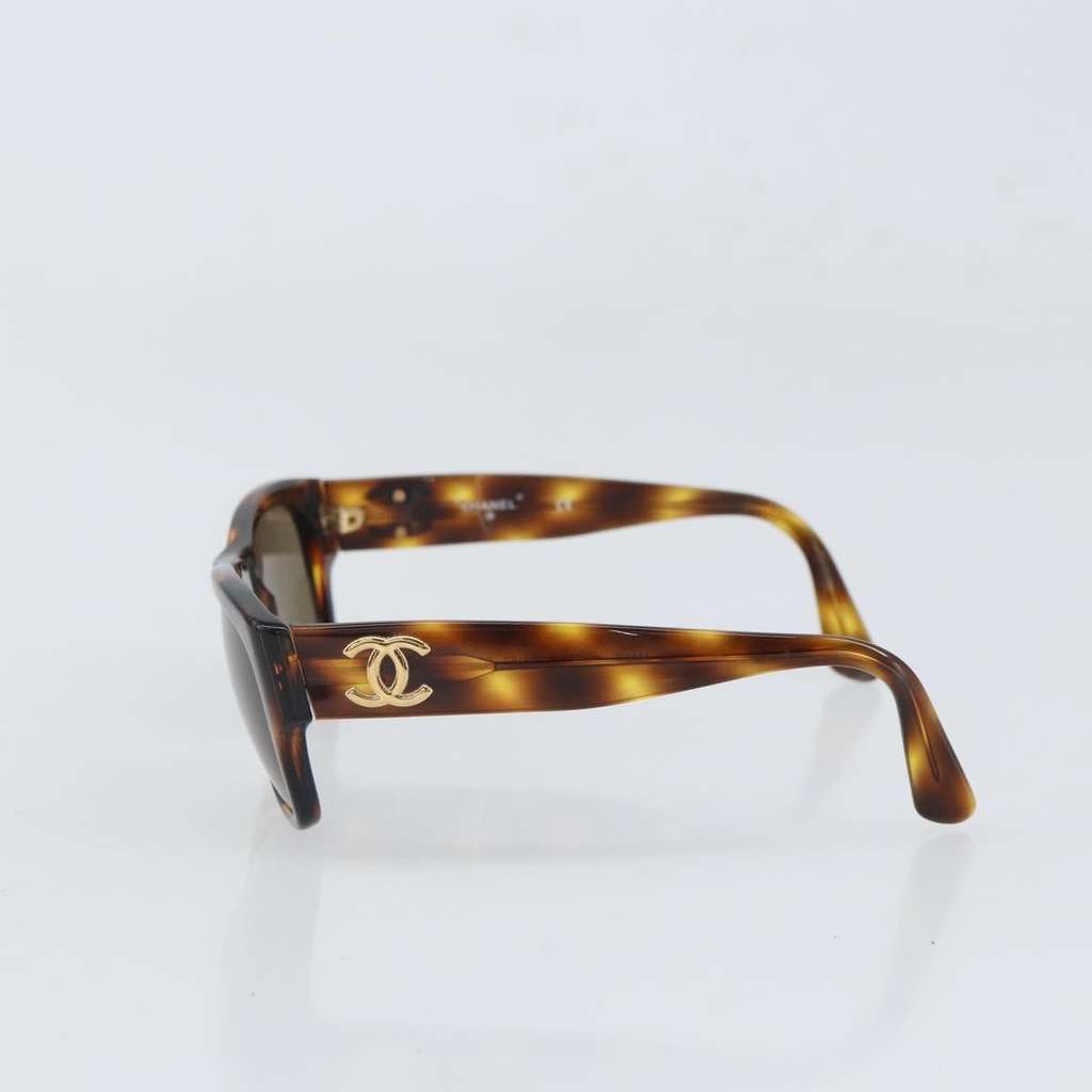 Chanel Logo CC Sunglasses Brown Plastic Good condition - Inside View