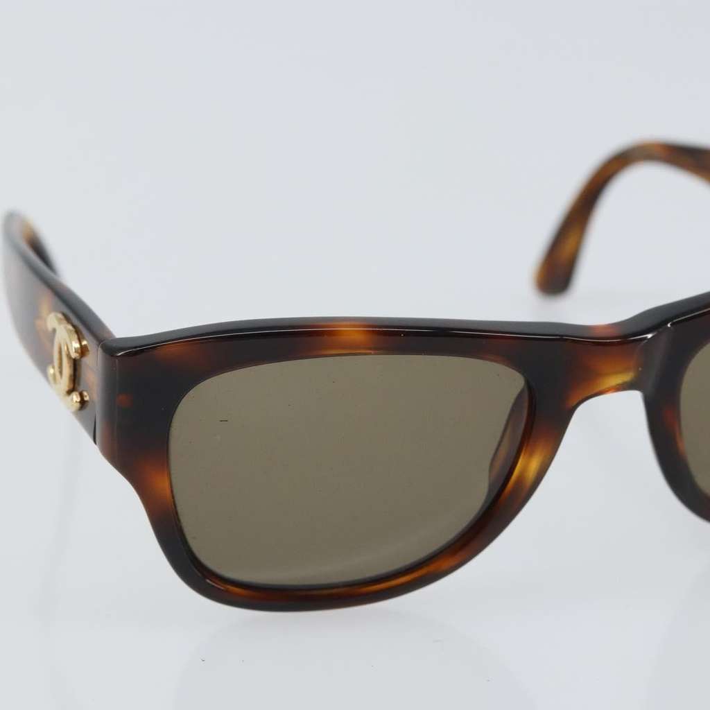 Chanel Logo CC Sunglasses Brown Plastic Good condition - Box View