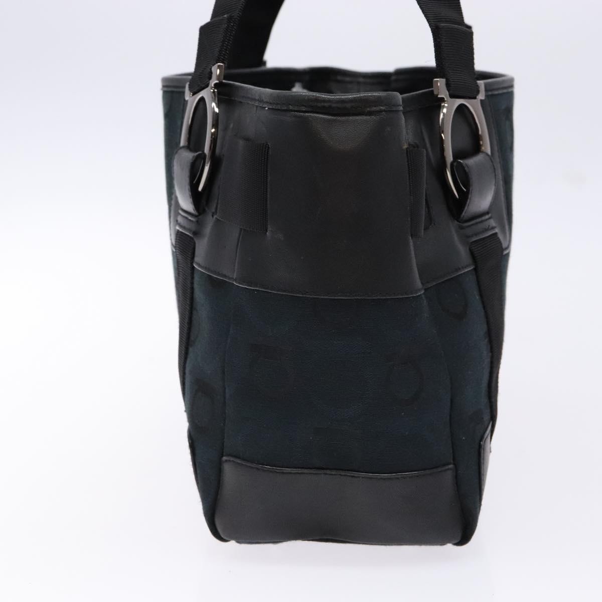 Salvatore Ferragamo Gancini Tote Black Canvas Good condition - Model View
