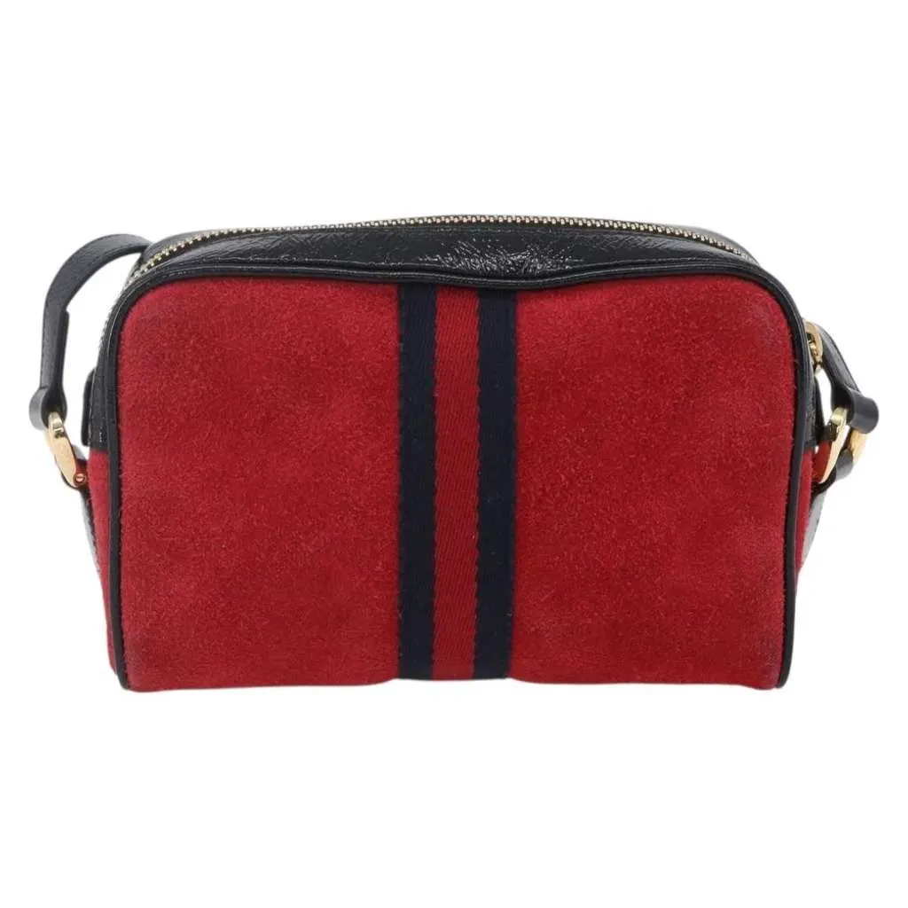 Gucci Ophidia Shoulder Bag Red Suede Good - Back View