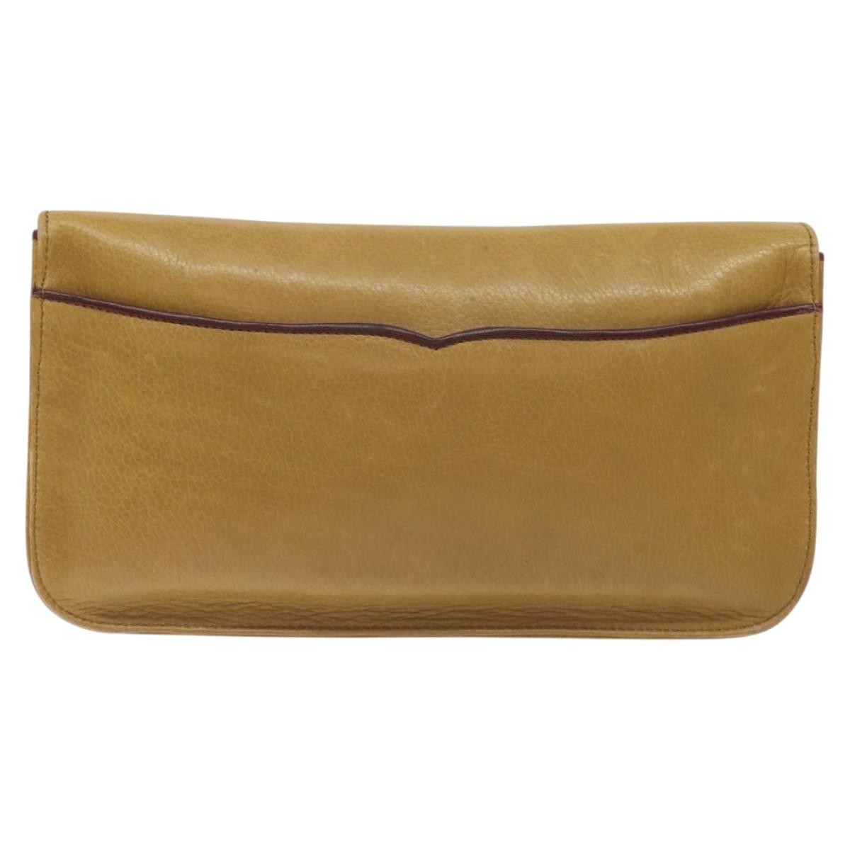 Cartier Must de Cartier Clutch bag Beige Leather Good condition - Back View