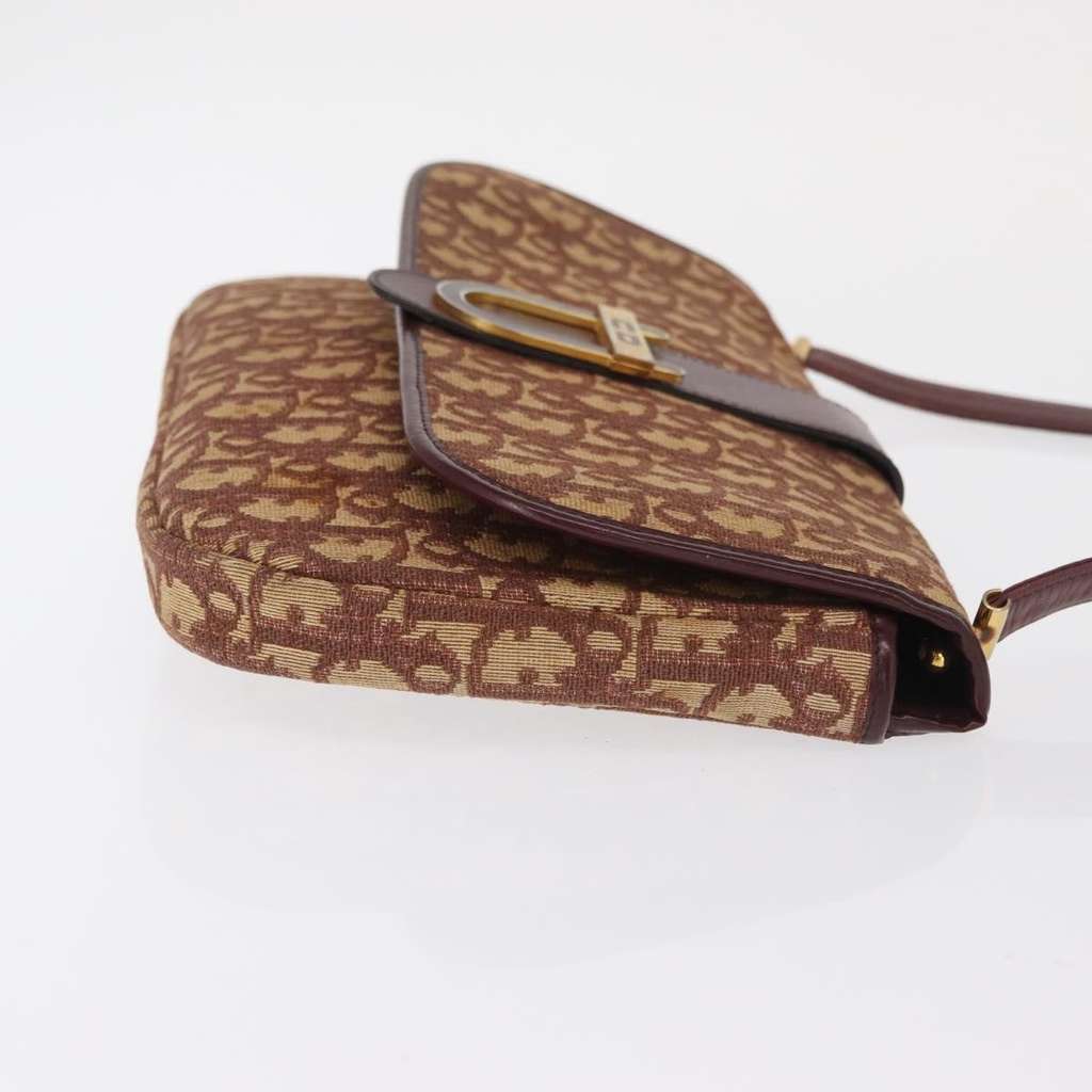 Christian Dior Vintage CD trotter Shoulder bag Red Canvas Fair condition - Inside View