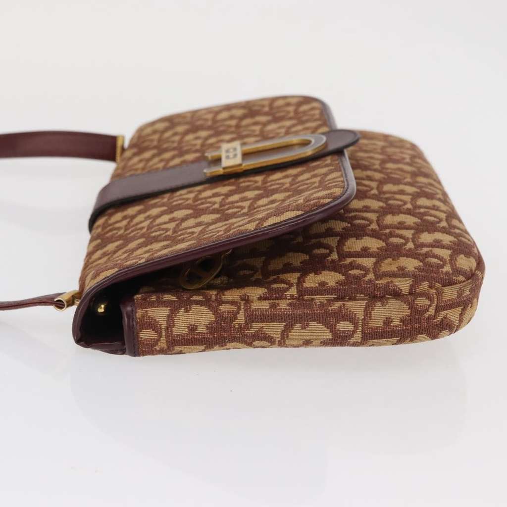 Christian Dior Vintage CD trotter Shoulder bag Red Canvas Fair condition - Model View