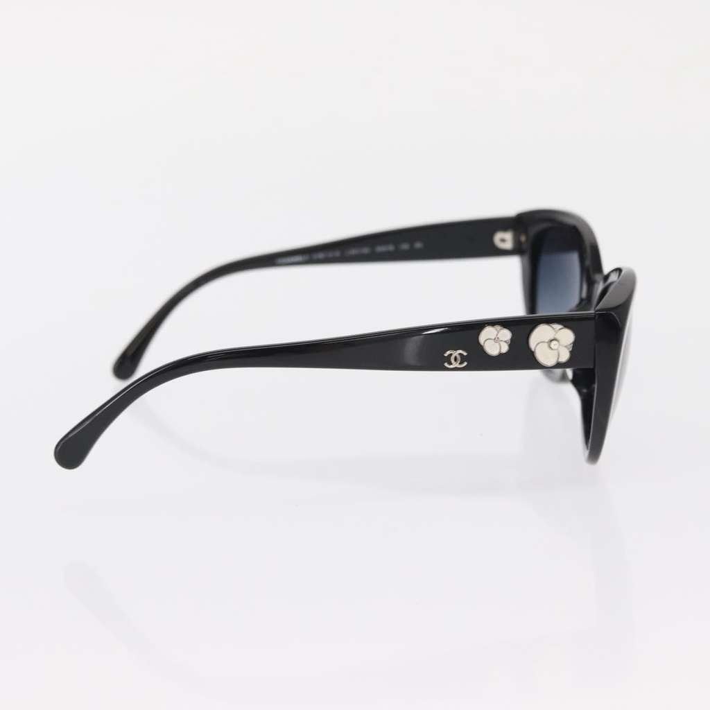 Chanel Camélia sunglasses Black Plastic Good condition - Inside View