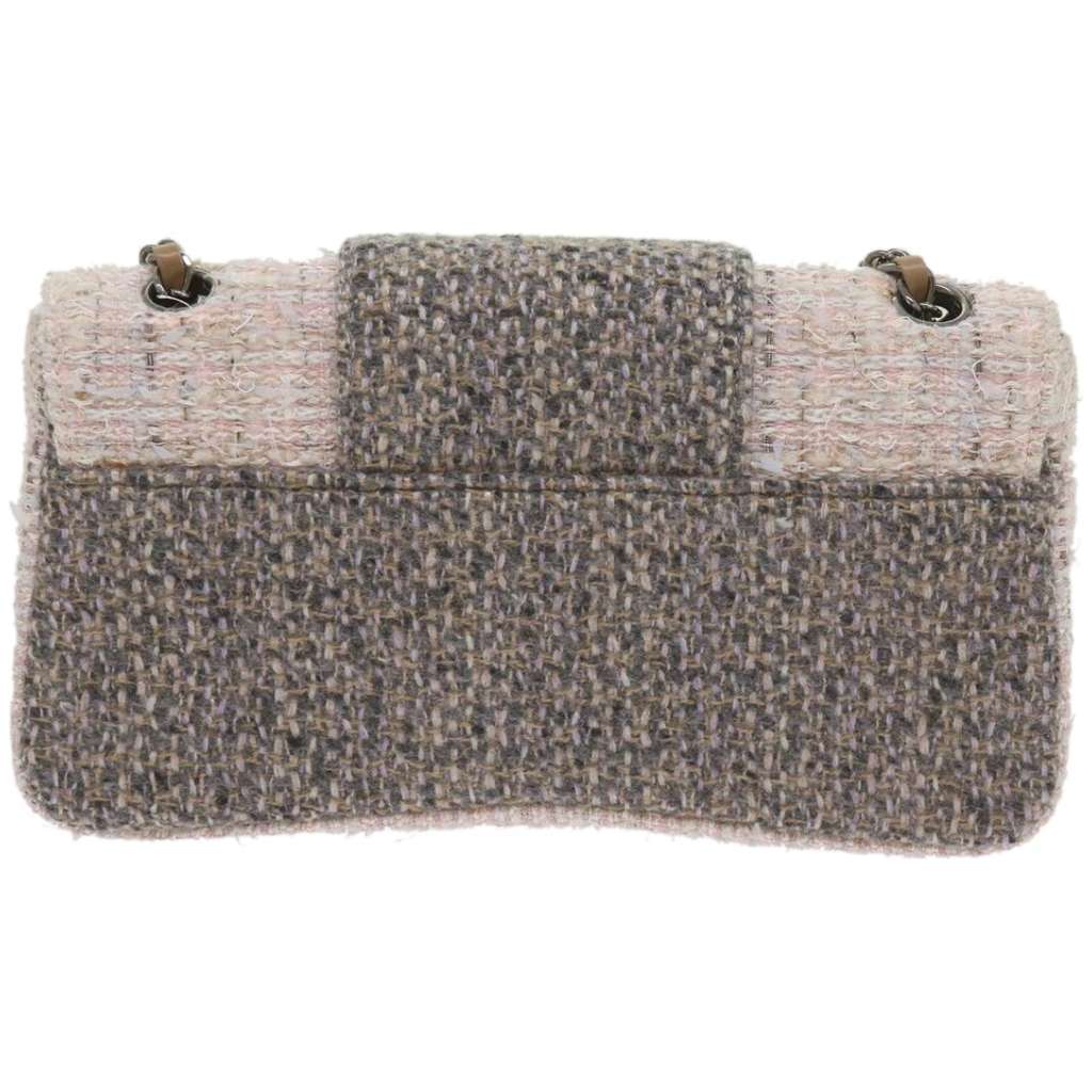 Chanel Classic Flap Clutch with Chain Other Tweed Good condition - Back View