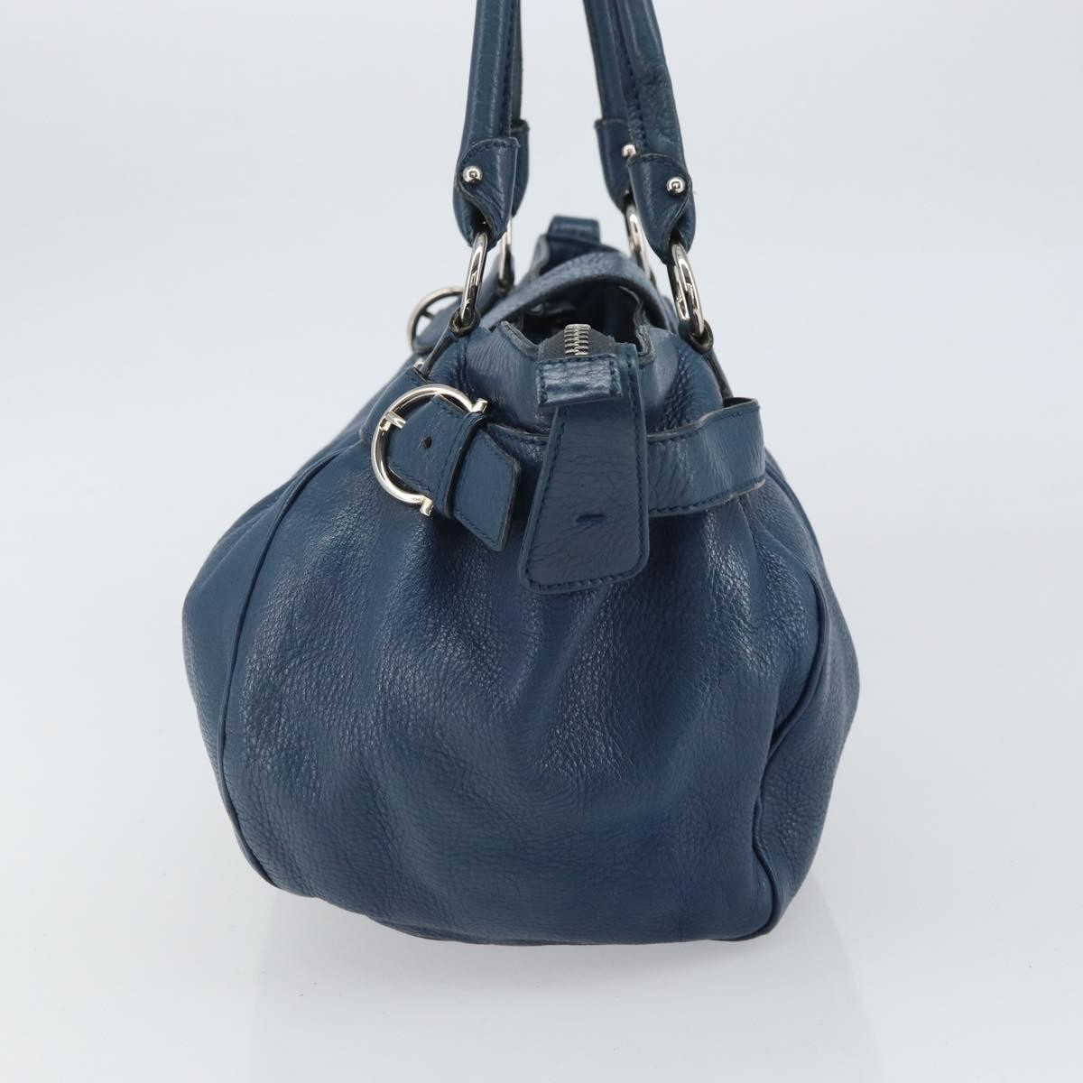 Salvatore Ferragamo Gancini handbag Blue Leather Good condition - Inside View