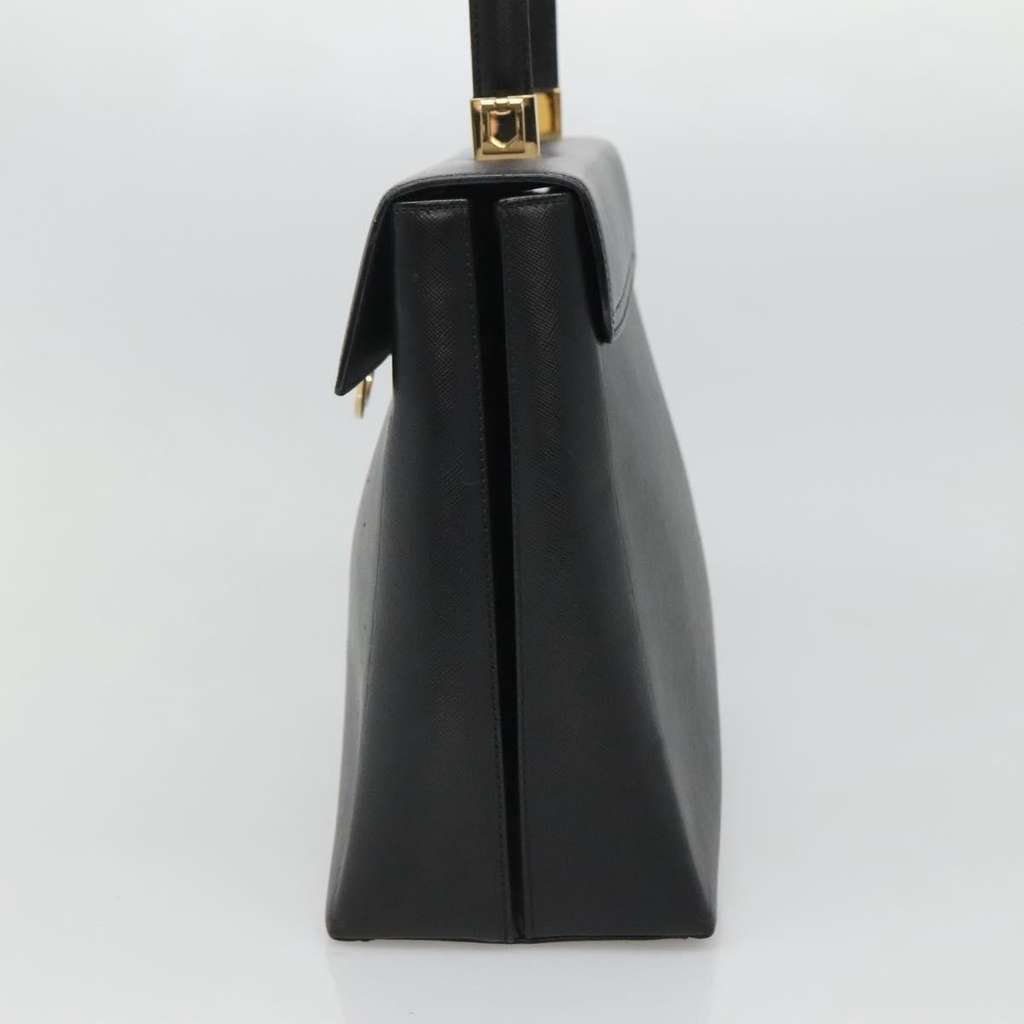 Salvatore Ferragamo Gancini Convertible Top Handle Bag Black Leather Good condition - Model View