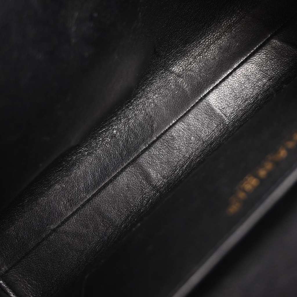 Chanel Chocolate Bar Mademoiselle Lock Chain Bag Black Velvet Good condition - Inside View