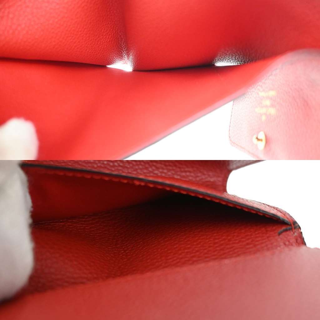 Louis Vuitton Pont Neuf Wallet Red Leather Good condition - Box View
