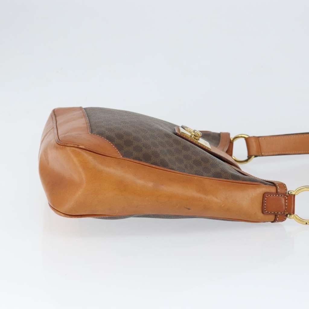 Celine Vintage Macadam Shoulder Bag Brown Canvas Good condition - Inside View