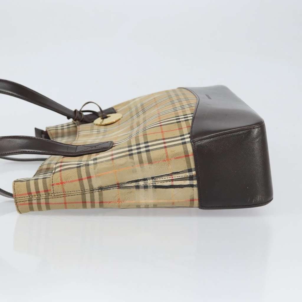 Burberry Nova Check Tote Beige Canvas Fair condition - Model View