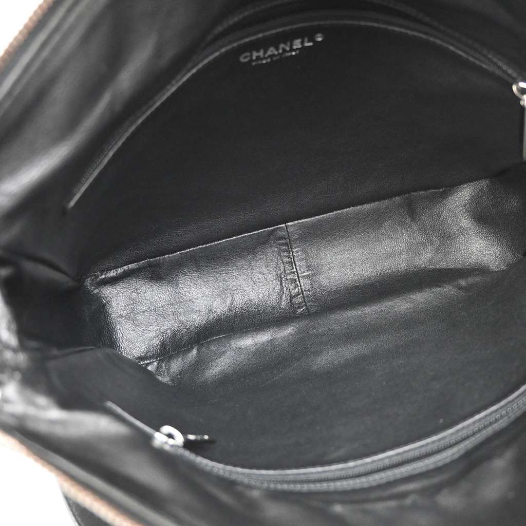 Chanel Vintage Timeless CC Adjustable Shoulder Bag Black Leather Good condition - Box View