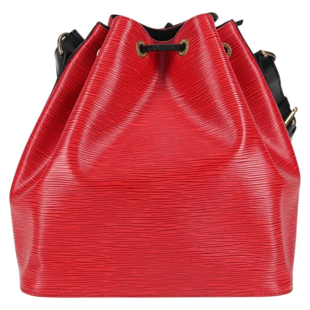 Louis Vuitton Bicolor Petit Noe Handbag Red Leather Good condition - Back View