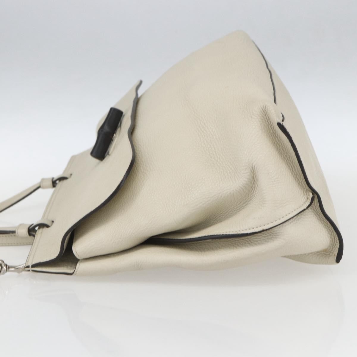 Gucci Bamboo Daily Top Handle Bag White Leather Good condition - Inside View