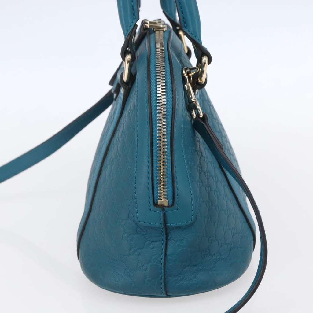 Gucci Convertible Dome Satchel Turquoise Leather Good condition - Model View