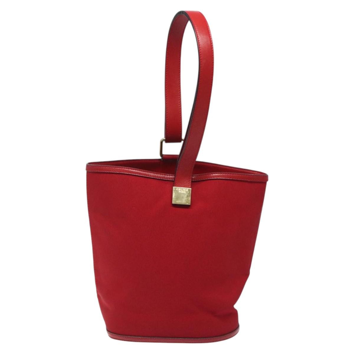 Celine Handbag Red Canvas Good condition - Back View