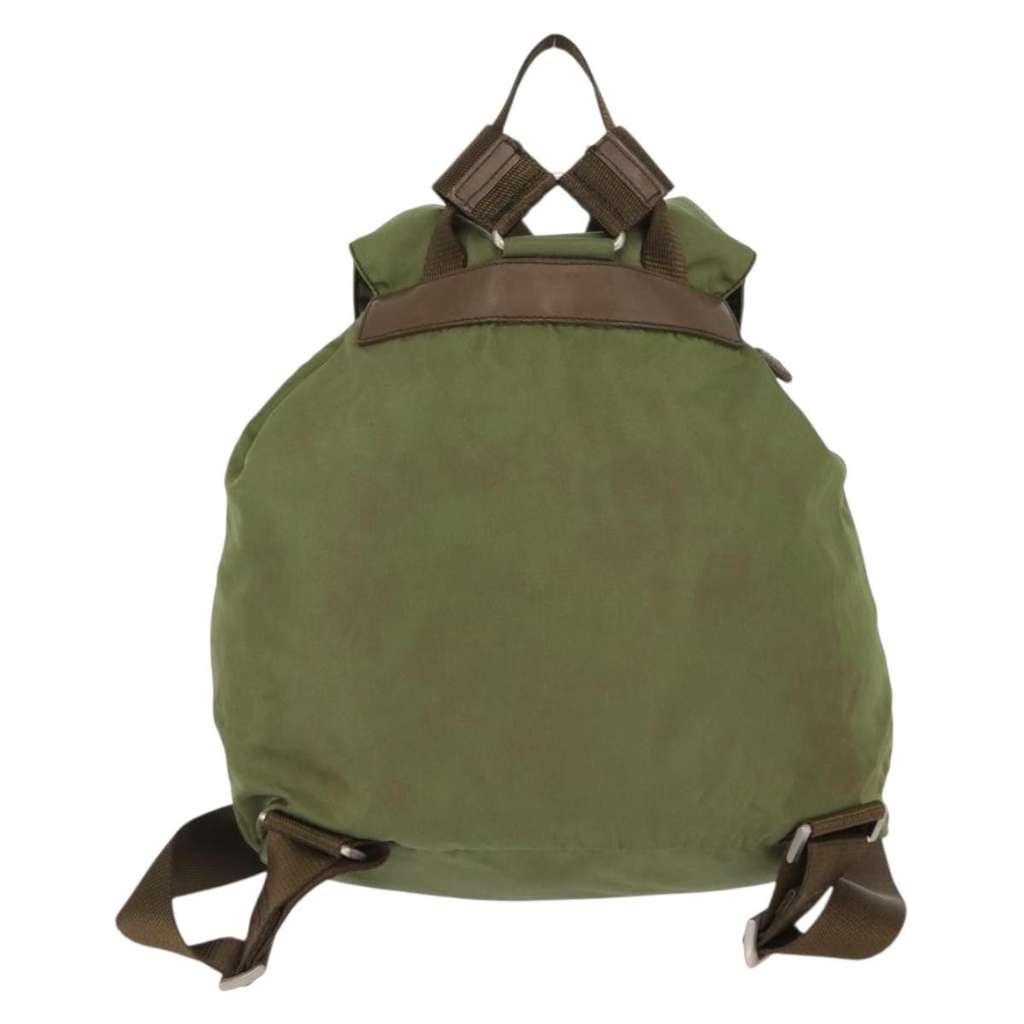 Prada Double Front Pocket Backpack Green Fair condition - Back View
