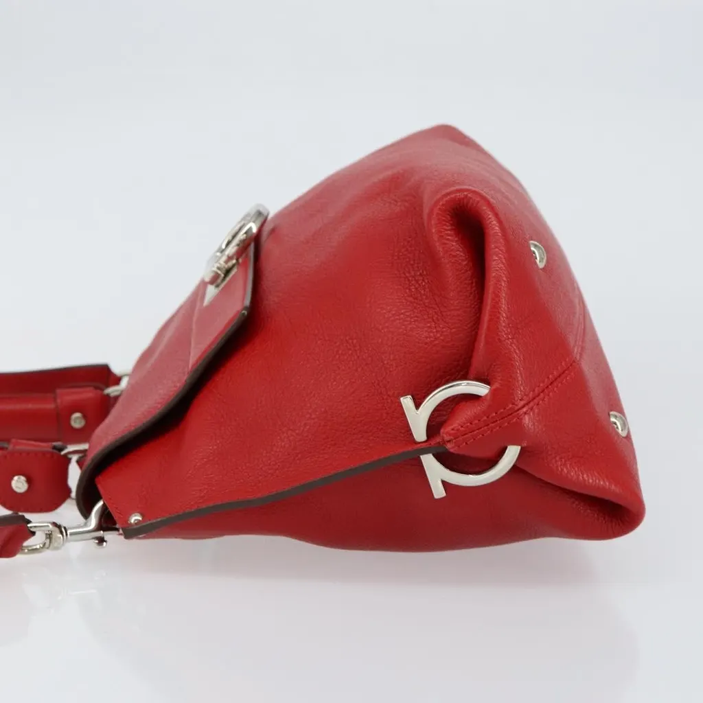 Salvatore Ferragamo Sofia Satchel Red Leather Good - Model View