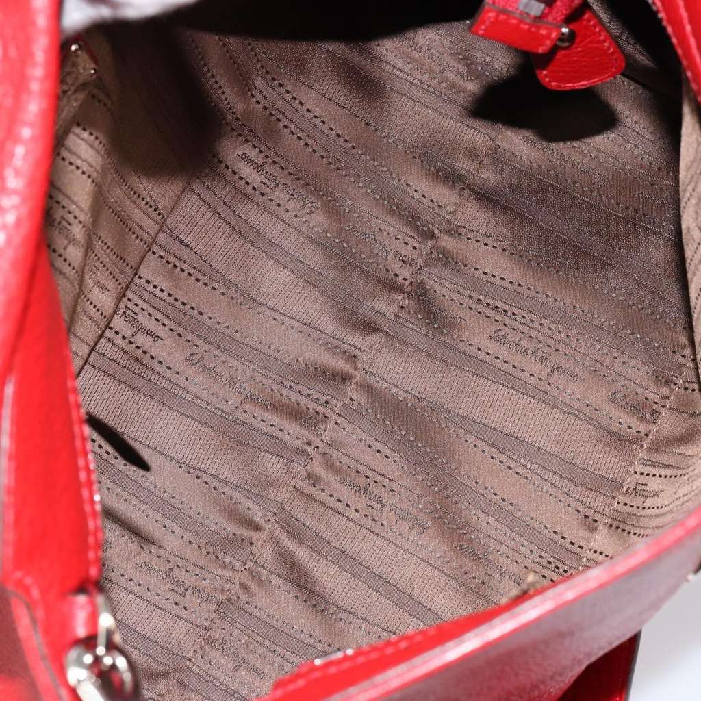 Salvatore Ferragamo Sofia Satchel Red Leather Good condition - Box View