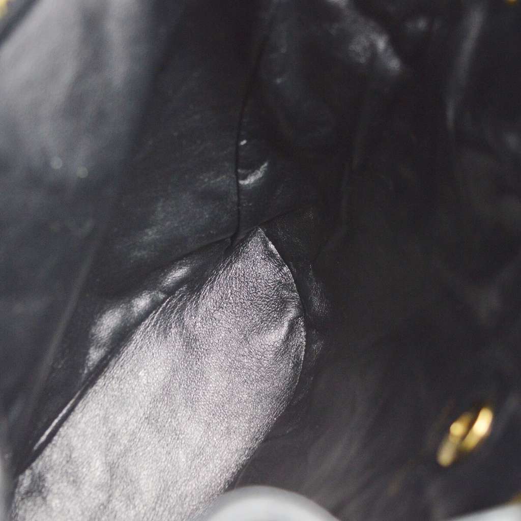 Chanel Duma Drawstring Backpack Black Leather Good condition - Inside View