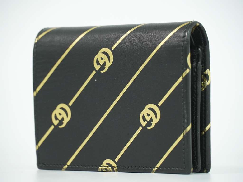 Gucci GG Marmont Wallet Black Leather Good condition - Back View