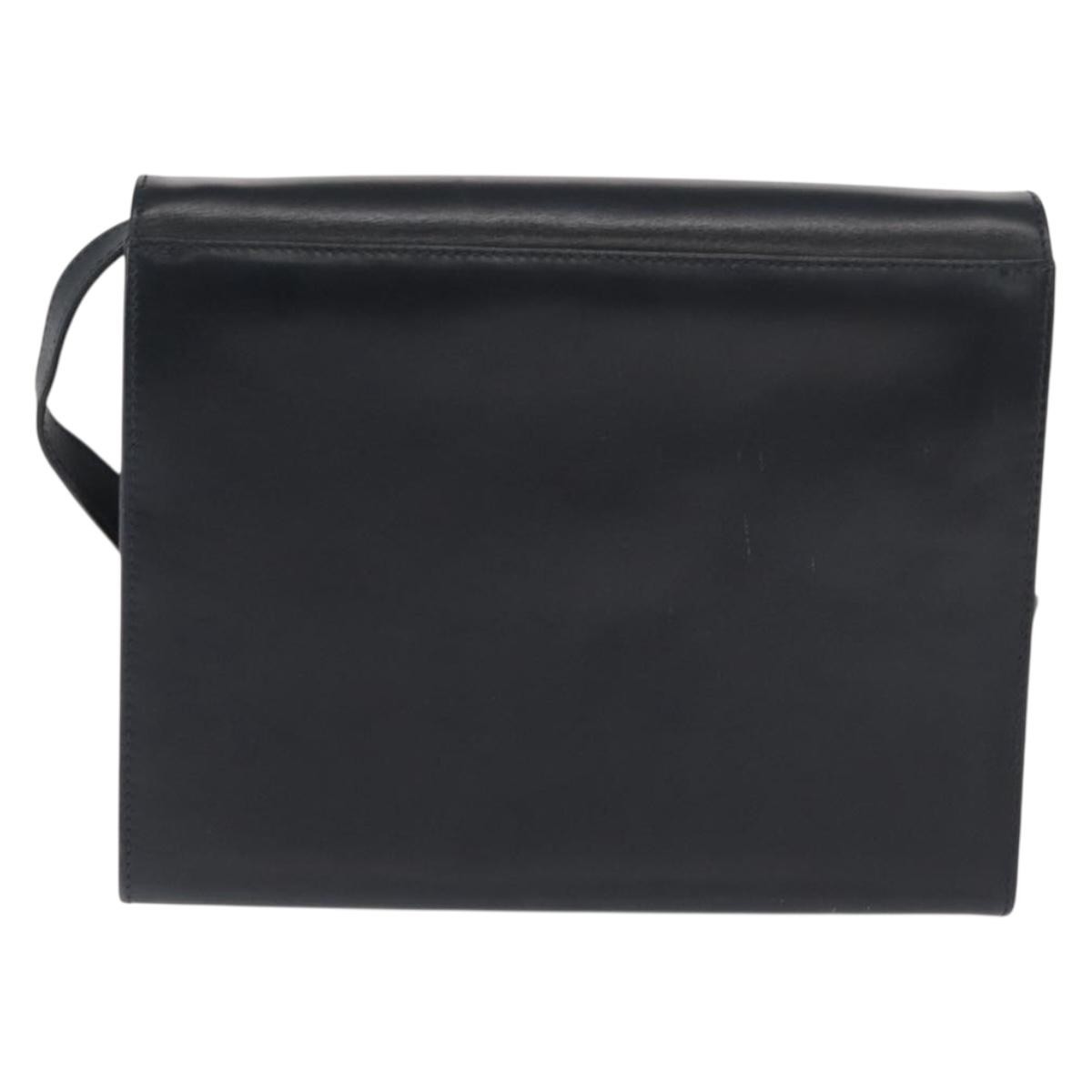 Salvatore Ferragamo Vala Shoulder Bag Navy Leather Fair condition - Back View