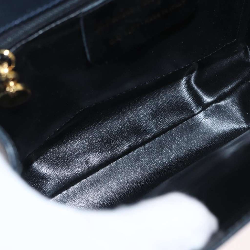 Salvatore Ferragamo Vala Shoulder Bag Navy Leather Fair condition - Box View