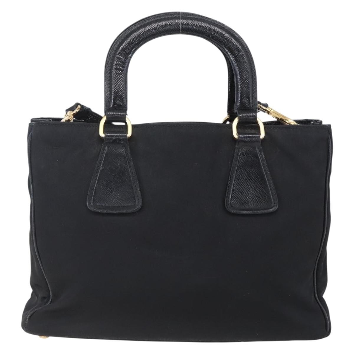 Prada Convertible Top Handle Tote Black Good condition - Back View