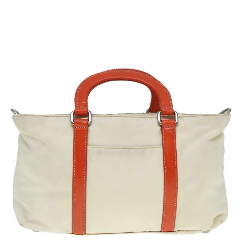 Prada Vintage Zip Handbag Ecru Good condition - Back View